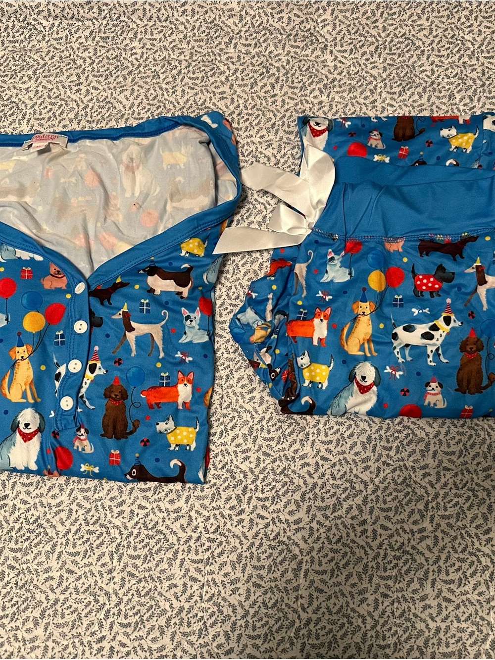 Women’s Pajama Set with Playful Dog Print